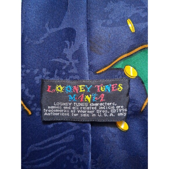 Vintage 1996 Looney Tunes Mania St Patrick's Day Tasmanian Devil Novelty Necktie - Picture 3 of 5